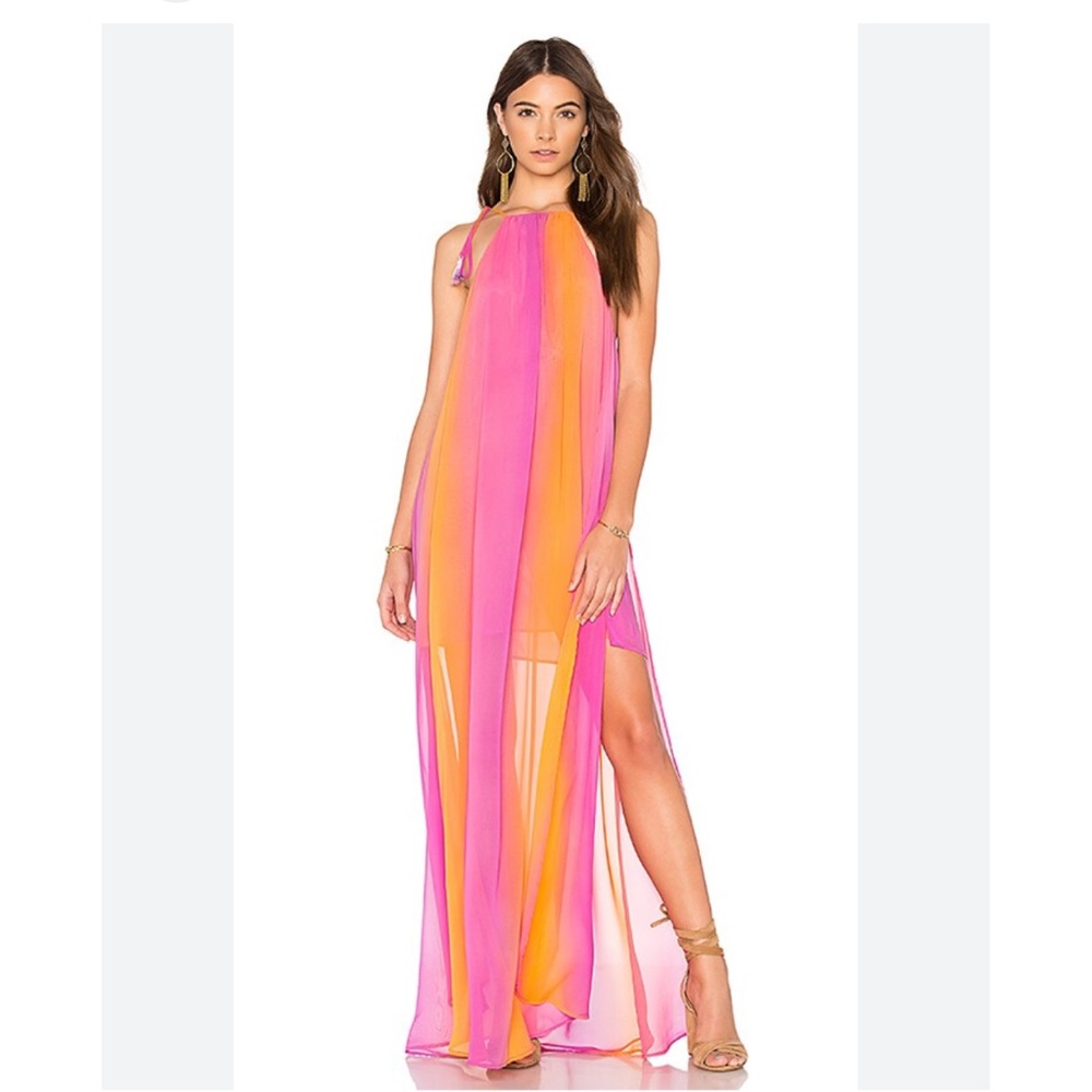 Show Me Your MuMu Pink and Orange dress